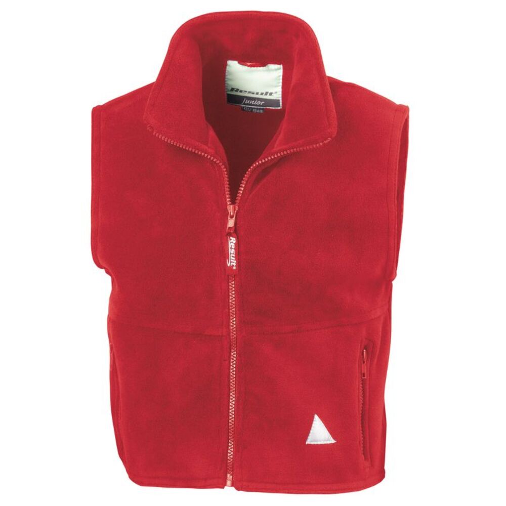 Result Childrens Unisex Anti-Pill Polar-Therm® Fleece Bodywarmer / Gilet / Red